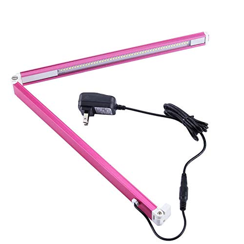 48 LED Eye Care Table Lamp, Desk Reading Light, Lighting LED, Night Lamp Lights, Toughened Glass, Dimmable, Adjustable, Flexible, Aluminum and PVC Material (White)