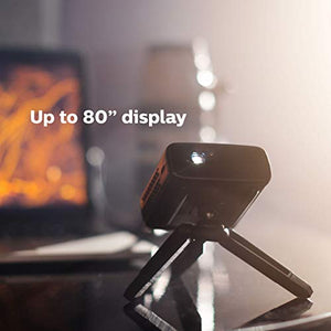 Philips PicoPix Micro Projector, LED DLP, 1h30 Battery Life, Wi-Fi Screen Mirroring