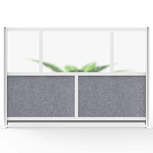 S Stand Up Desk Store Modular Office Partition | Flexible Panel Room Divider | Rearrangeable Sound Absorbent Screens | 70'' W x 48” H Starter Wall
