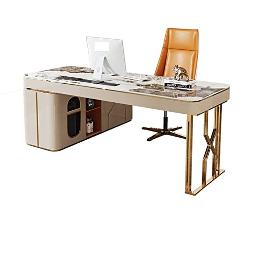 TAPIVA Large Long Desk Integrated Corner Office Table