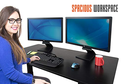 Stand Steady 60" Electric Tranzendesk Standing Desk | Height Adjustable Sit to Stand Up Desk | Perfect for Offices and Schools! (Black / 59" x 29.5")