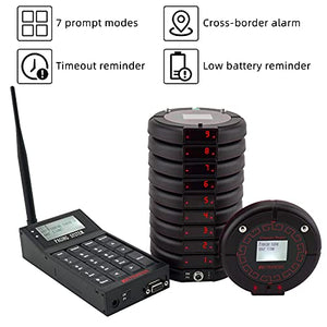 Retekess TD159 Restaurant Pagers Long Range - 10 Waiting Buzzers for Warehouse