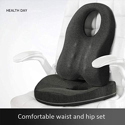 XIXIDIAN Memory Foam Seat Cushion for Back Pain Relief - Washable Cover
