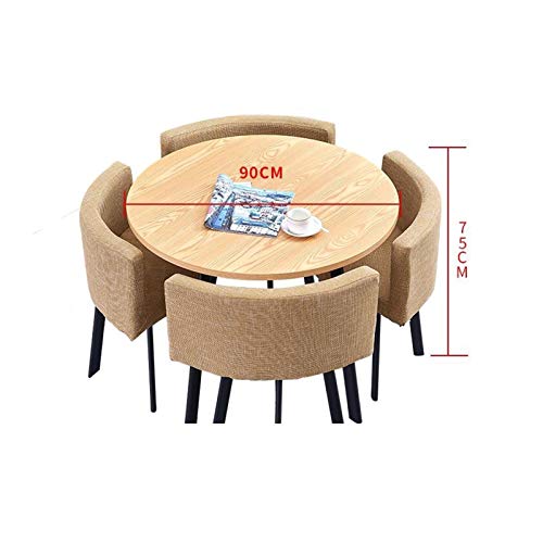 AkosOL Office Table and Chair Set - Modern Round Design (Color: A)