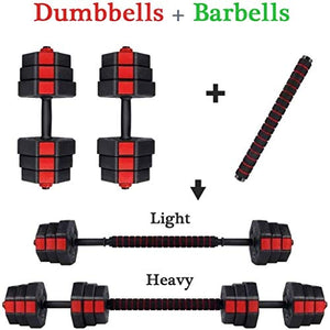 HADST 2020 New 2-in-1 Dumbbells Barbell Sets, Weights 22-66lbs, for Roman Weight Bench Weightlifting, Home Gym Fitness Equipment, Strength Training, for Beginners Professionals (66)