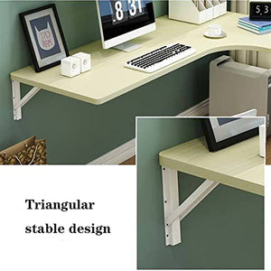 BinOxy Wall-Mounted Foldable Computer Desk with Steel Bracket - Multifunctional Table for Small Spaces