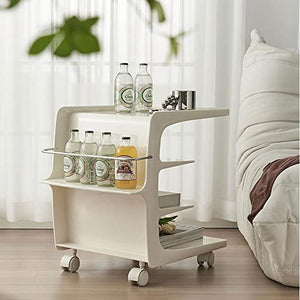 BinOxy 4-Tier Utility Rolling Storage Cart Side Table - Gris