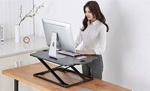 None Portable Laptop Table Standing Desk Converter Sit Stand Desk Riser