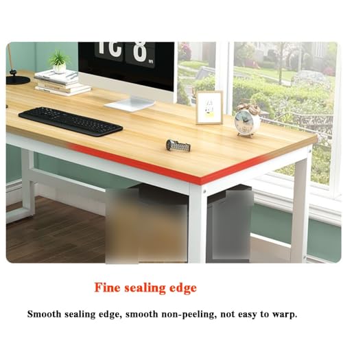 NIZAME Executive Desk with Adjustable Foot Cushion, Carbon Steel Frame - Black, 140x60x75cm