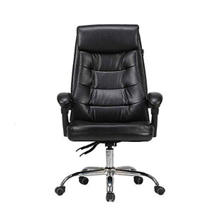 CLoxks Executive Office Chair, High-Grade PU Leather, Adjustable Height, Ergonomic Design, Swivel Reclining, Rotary Lift Armrest