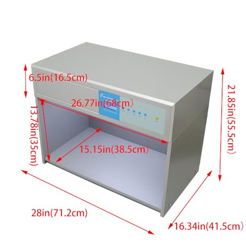 HayWHNKN Color Matching Cabinet for Textile Printing Dyeing Materials - D65 TL84 UV F Light Source 110V