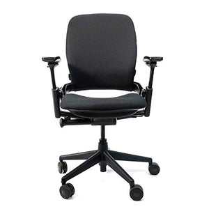 Crandall Office Furniture Steelcase Leap V2 Office Chair (Black Fabric) - Remanufactured - 12-Year Warranty