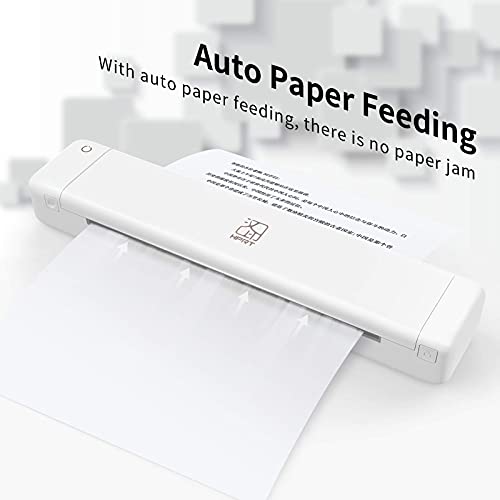 Portable Printer Bundle Set-HPRT Mobile Thermal Printer MT800Q and Ribbon 2PCS The Best Small Printer Support 216mm Width A4 Paper, Home Use, Office, Travel and Mobile Printer