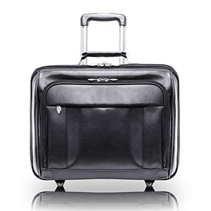 McKleinUSA Wheeled Non-Detachable Briefcase, Blk, 18"x7"x13.5"