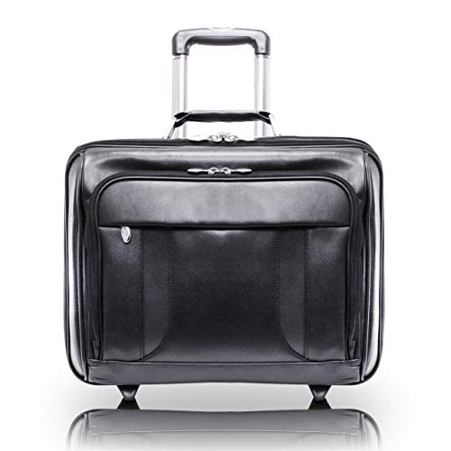 McKleinUSA Wheeled Non-Detachable Briefcase, Blk, 18"x7"x13.5"