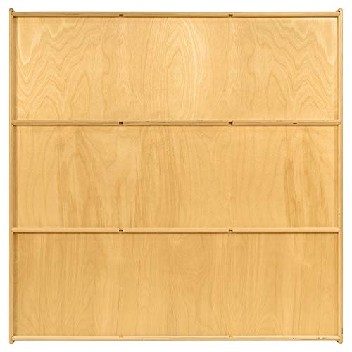 Contender 9 Big Cubby Section Organizers and Storage Cabinet, Multipurpose Montessori Shelves for Mobile Storage of Toys, Craft Supplies in Natural Finish