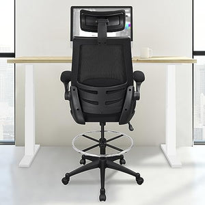 BOLISS High-Back Mesh Ergonomic Drafting Chair - 400lbs Capacity