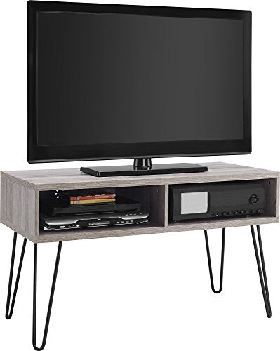 Ameriwood Home Owen Retro TV Stand for TVs up to 42", Weathered Oak