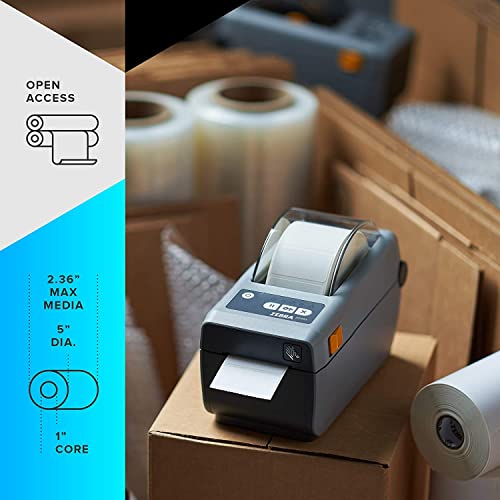 ZEBRA ZD410 Direct Thermal Desktop Printer - Bluetooth, Wi-Fi, USB Connectivity - 2" Print Width, 203 DPI - Monochrome Barcode Label Printer