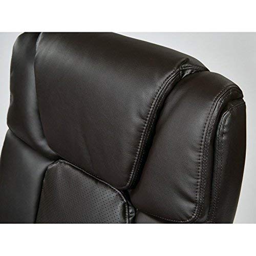 Office Star Executive Big Man's Chair with Eco Leather Seat and Back, Espresso