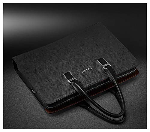 Leather Briefcase Laptop Business Bags 15 Inch Waterproof Crossbody Portable Multi-Functional Bag For Men