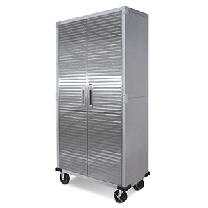 Seville Classics Metal Storage Cabinet Locker Organizer 36" W x 18" D x 72" H