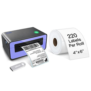 POLONO Label Printer - 150mm/s 4x6 Thermal Label Printer, POLONO 4''×6'' Direct Thermal Shipping Label, 220 Labels/Roll, Compatible with Amazon, Ebay, Etsy, Shopify and FedEx