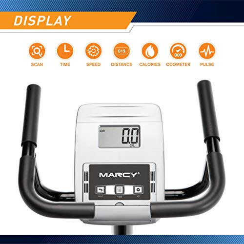Marcy 8 Levels Magnetic Resistance Recumbent Exercise Bike with Adjustable Seat, 250-lb Capacity ME-1019R