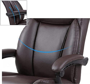 UsmAsk Managerial and Executive Office Chair with Footrest - PU Leather, Adjustable, Thickened Seat