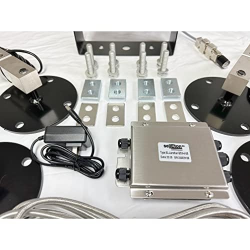 Liberty Scales SL-720-414B NTEP Floor Scale Kit with Shear Beam Load Cells (2k lb x 4)