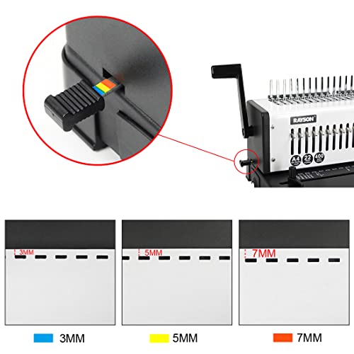 RAYSON SD-220B 21-Hole Comb Binding Machine, Max. Punch 20 Sheets, Binding 400 Sheets