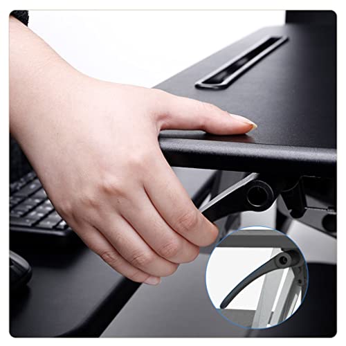 Height Adjustable Standing Desk Converter - Sit-Stand Converting Desks with Gas Spring - Stand-Up Computer Workstation