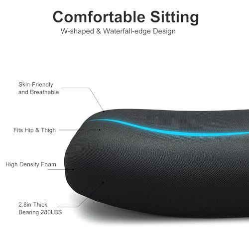 Ticova Ergonomic Office Chair with Adjustable Lumbar Support & 3D Metal Armrest