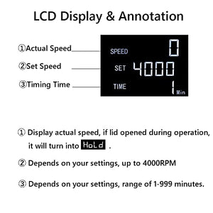 [fonhunt] 110V 8x20ml 4000RPM 0-999min Timer Digital Display Electronic Manual Shipping from US