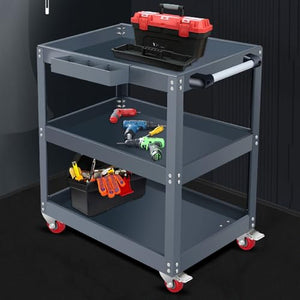 DonHeK 3 Tier Rolling Tool Cart with Lockable Wheels - 992lbs Load Capacity