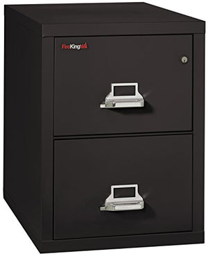 FireKing Fireproof Vertical File Cabinet (2 Legal Sized Drawers, Impact Resistant, Waterproof), 27.75" H x 20.81" W x 31.56" D, Black