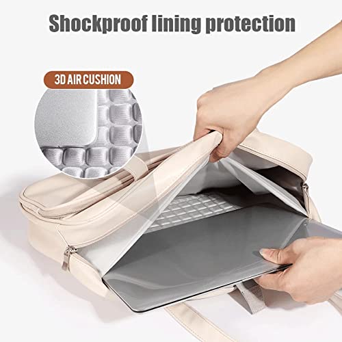 SFFZY Soft PU Leather Women Laptop Bag Portable Notebook Carrying Case Briefcase Fashion Lady Travel Handbag (Color : B)