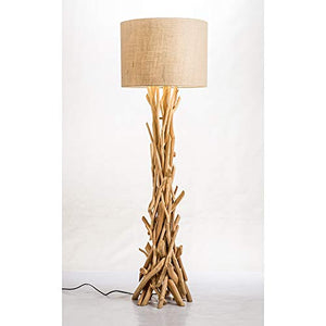 Modern Home Nautical Driftwood Floor Lamp