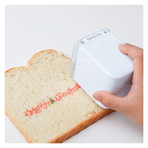 Handheld Inkjet Printers Coffee Print Portable Inkjet Printer Handheld Edible Food Printer In Biscuit Bread Cake Coffee Mold Latte Baking Mold Printer High-precision printing, clear handwriting