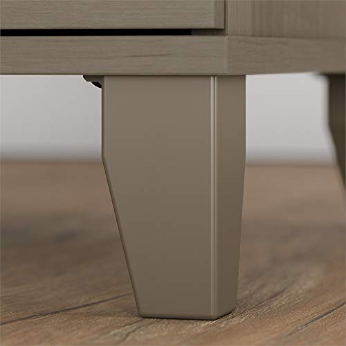Bush Furniture Somerset 60W Office Desk with Lateral File Cabinet and 5 Shelf Bookcase in Ash Gray
