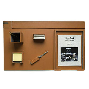 Bey Berk Talon Brown Leather 6-Piece Desk Set