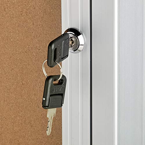 Adir Enclosed Bulletin Board - Single Door Locking Cork Board Display Board for Home, School, Office, and More. 24"x36" (Silver / Cork)