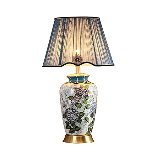 SLEEVE Retro Table Lamp with Fabric Lampshade and Copper Base