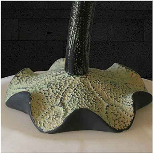 POCHY Luxury Lotus Floor Lamp Vintage Resin Standing Lamps - Chinese Style Bedroom Study Lighting