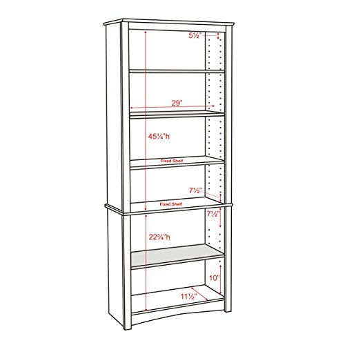 Prepac Espresso 6-Shelf Bookcase