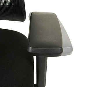 Alera ALEELT4214F Elusion II Series Mesh Mid-Back Swivel/Tilt Chair with Adjustable Arms, Black