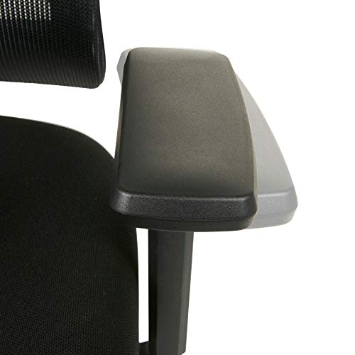 Alera ALEELT4214S Elusion II Series Mesh Mid-Back Synchro with Seat Slide Chair, Black
