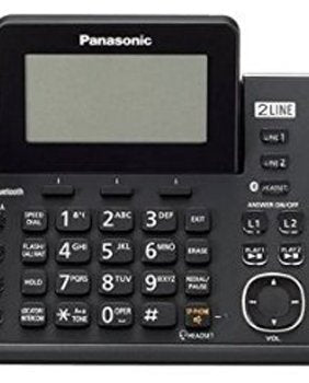 Panasonic KX-TG9582B + 4 KX-TGA950B Corded/Cordless Combination Telephone 2-Line DECT 6.0 System