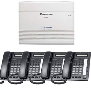 Panasonic Small Office Business Phone System Bundle Brand New includiing KX-T7730 4 Phones Black and KX-TA824 PBX Advanced Phone System With 1 Year Warranty Sold by Phone Source Direct USA