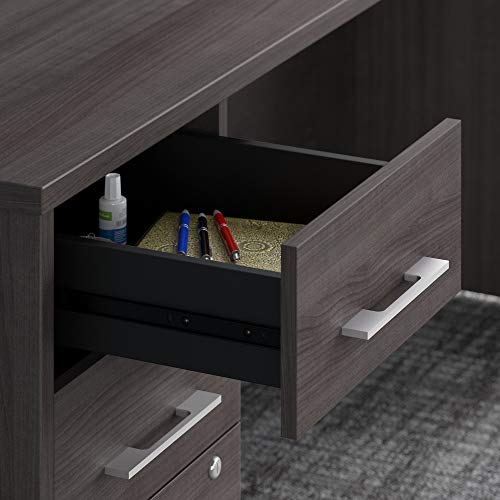 Bush Business Furniture Office 500 3 Drawer File Cabinet - Assembled, 16W, Storm Gray